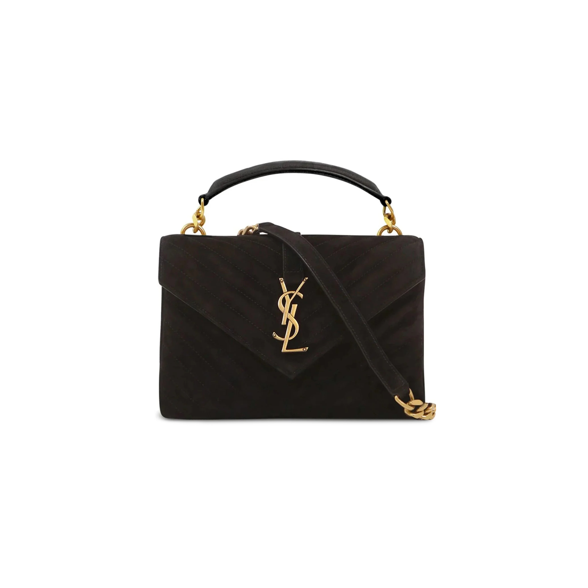 YSL COLLEGE MEDIUM IN QUILTED SUEDE 6002791U8071000 (24*17*6.5cm)